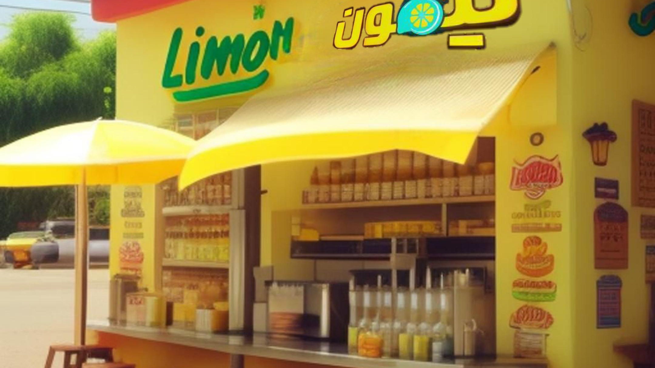 آبمیوه و بستنی لیمون